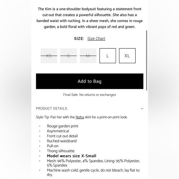 AFRM Kim bodysuit - Picture 3 of 5